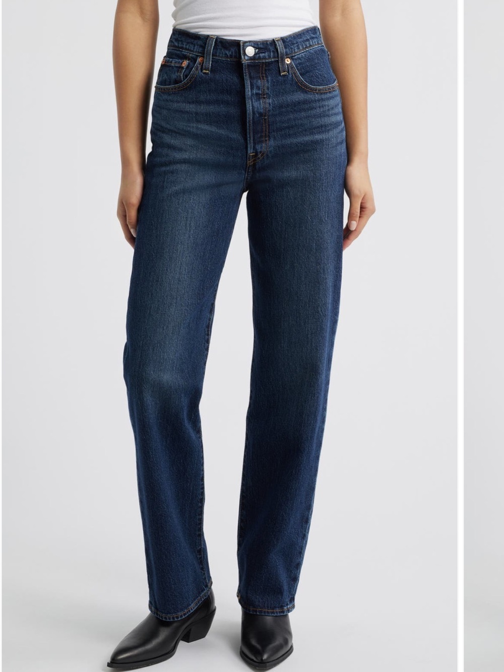 Levi's High-Rise Straight Leg Women's Jeans - Dark Blue